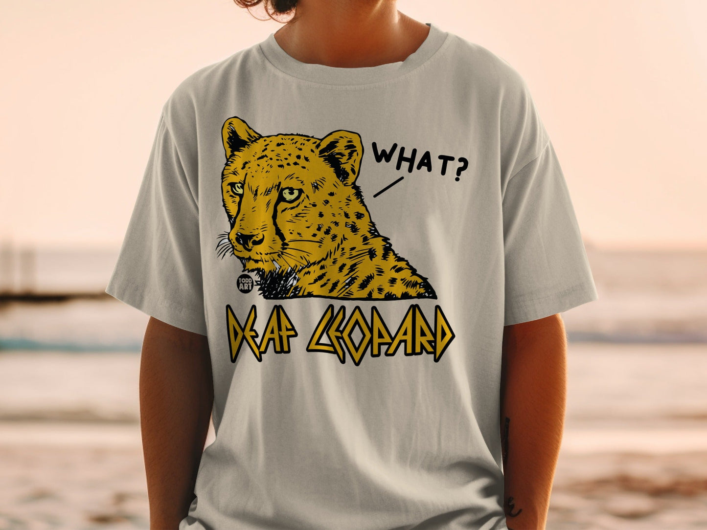 Deaf Leopard What? Graphic T-shirt for Unique Style