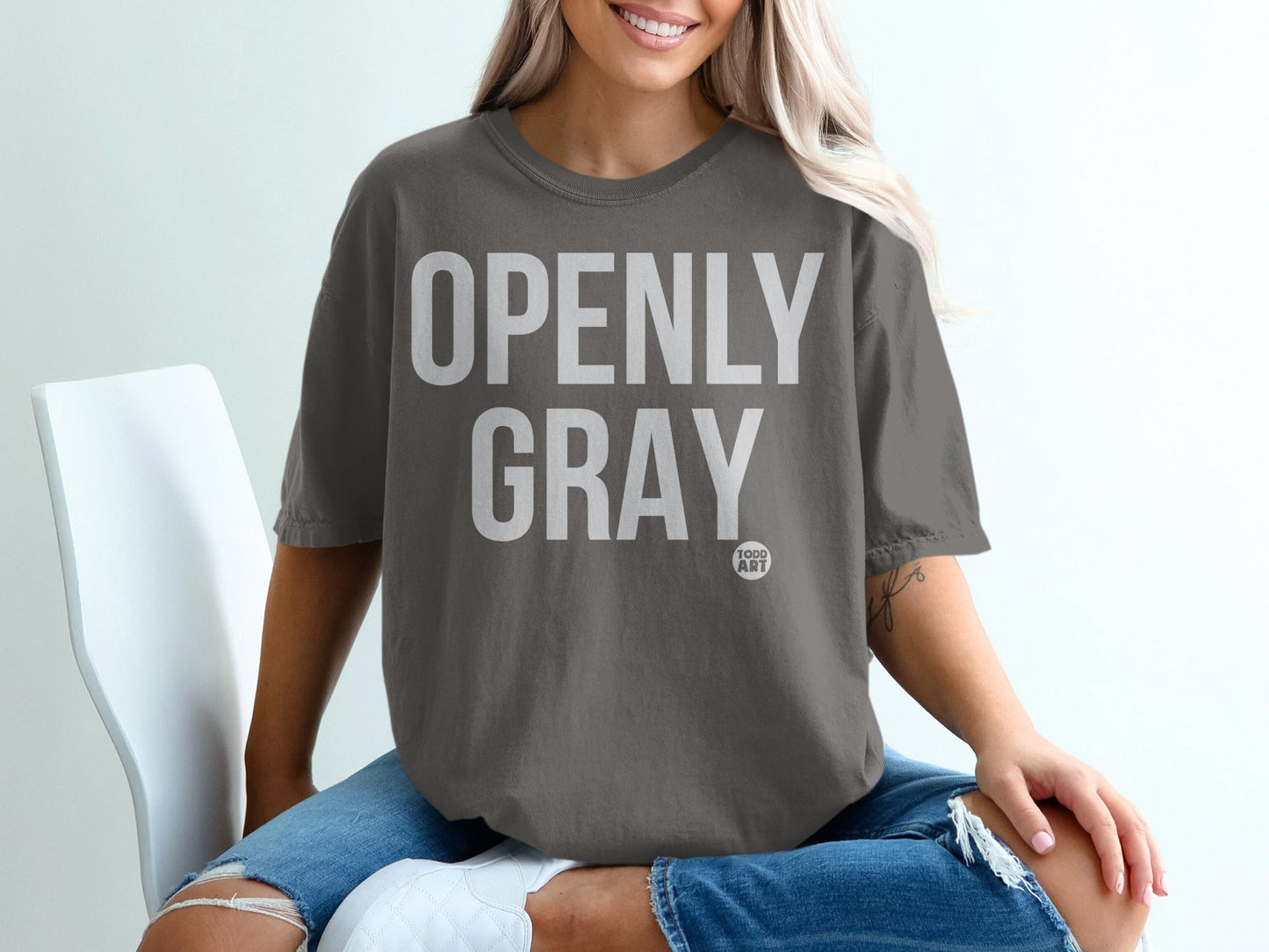 Openly Gray Todd Art Graphic T-Shirt Fashion Statement