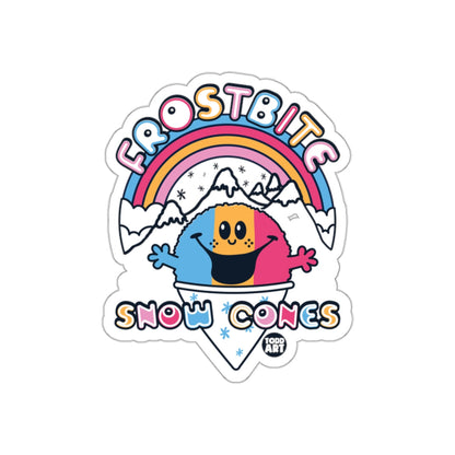Frostbite Snow Cones Rainbow and Mountains Sticker