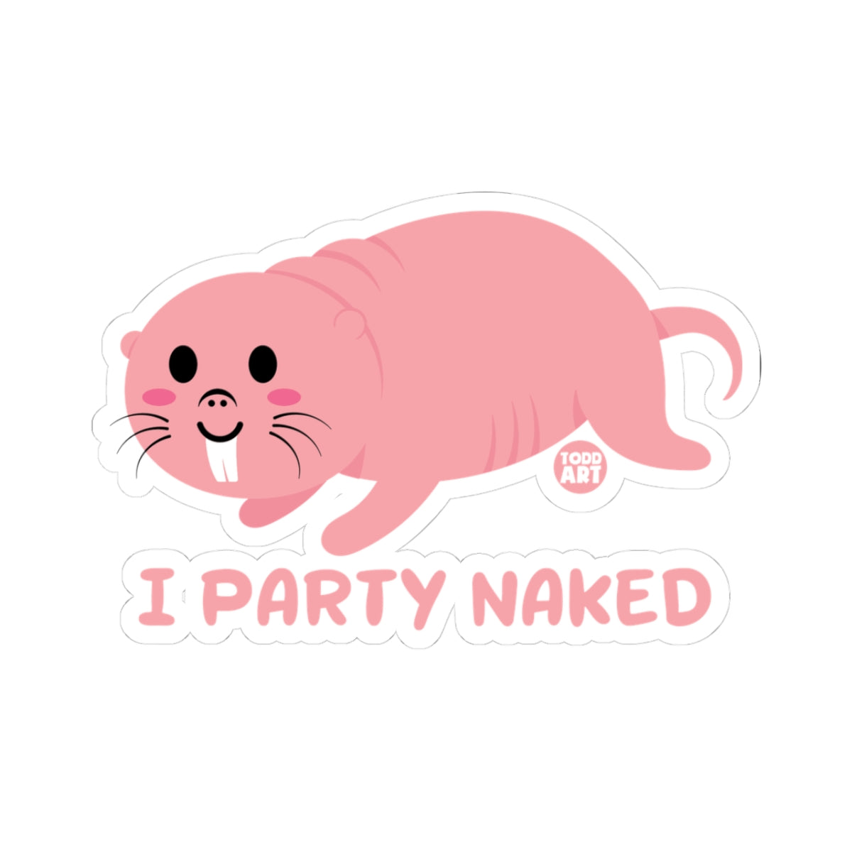 Party NakedTodd Art Sticker