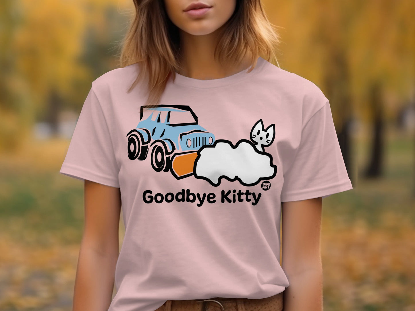 Goodbye Kitty Printed Graphic T-shirt Unique Design
