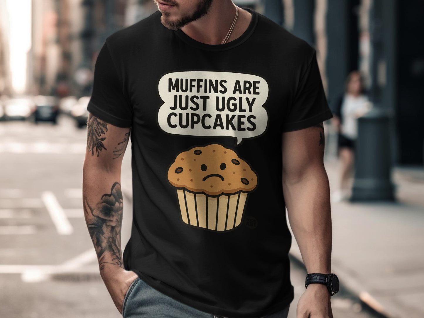 Muffins Are Just Ugly Cupcakes Humorous T-shirt