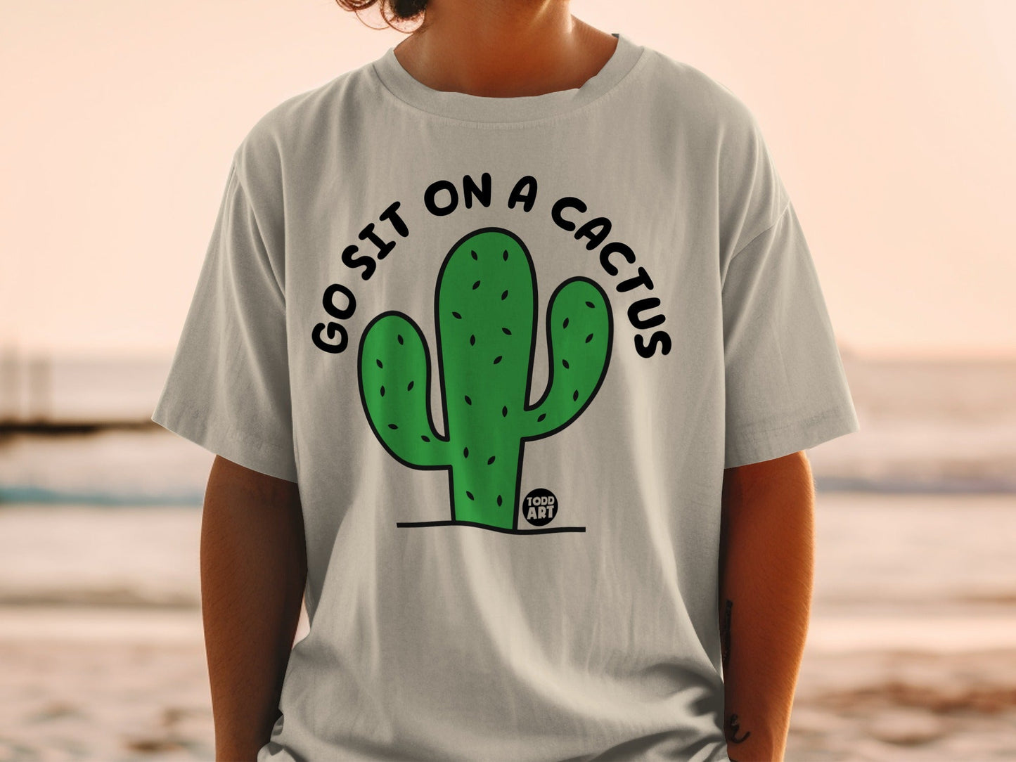 Go Sit On A Cactus Graphic Tee T-Shirt