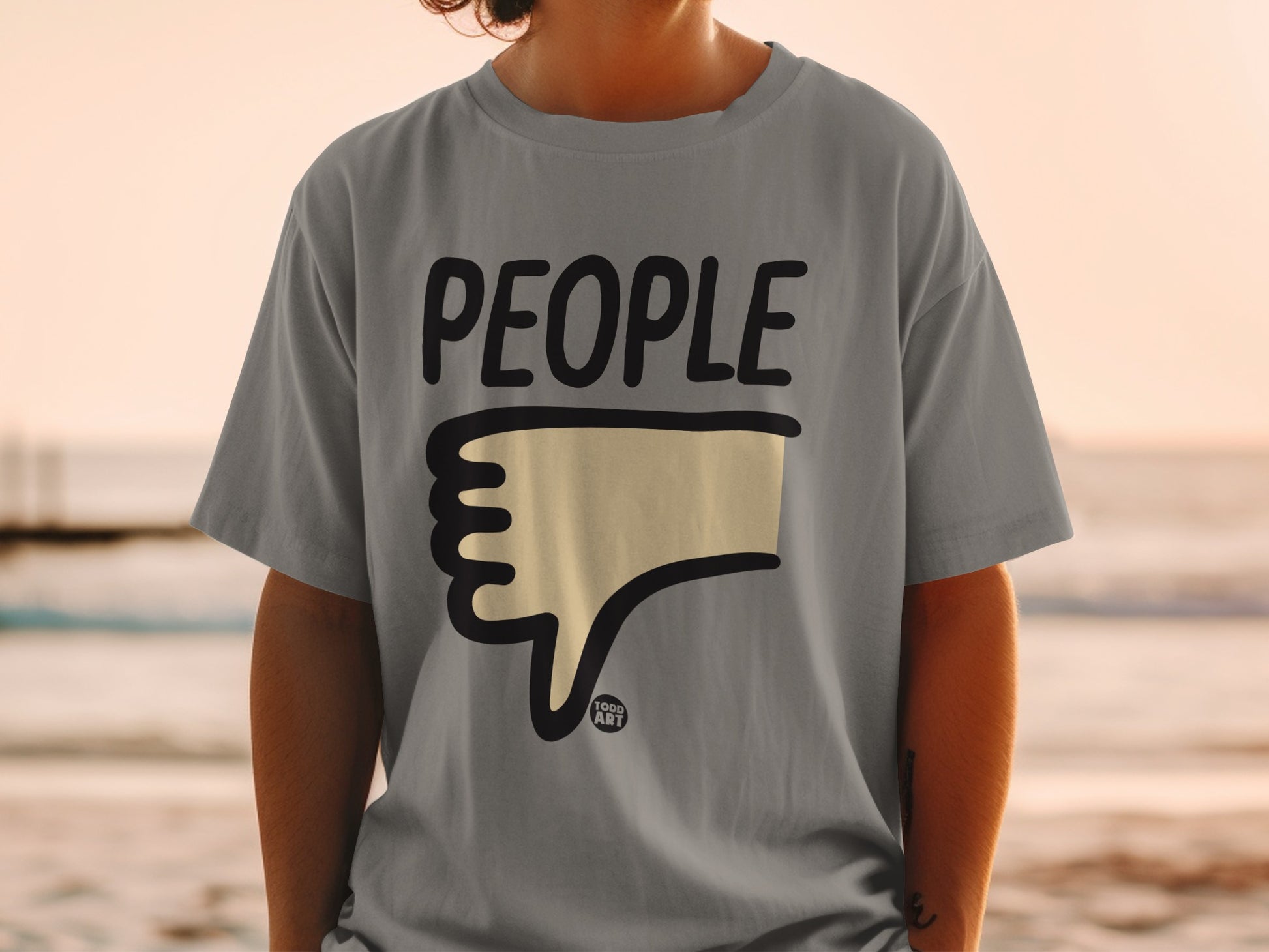PEOPLE disliked icon Todd Art graphic gray product type