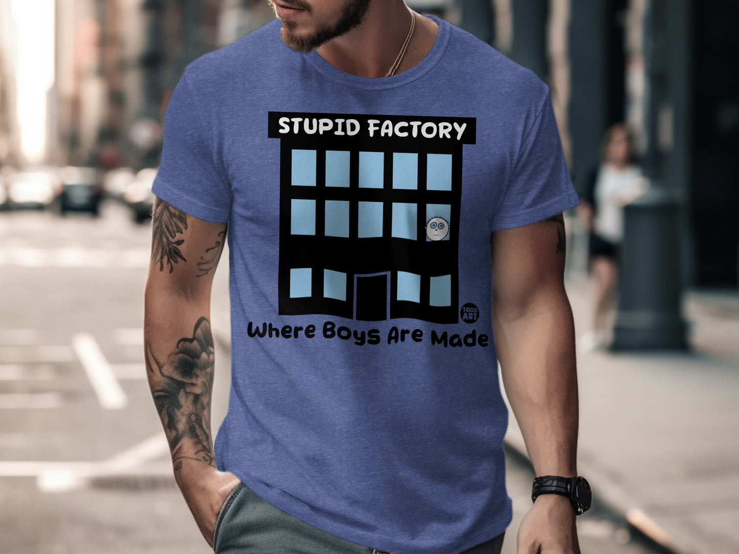 Stupid Factory Where Boys Are Made Graphic T-shirt