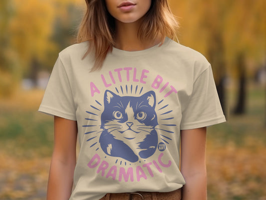 A Little Bit Dramatic Cat Printed T-Shirt Product