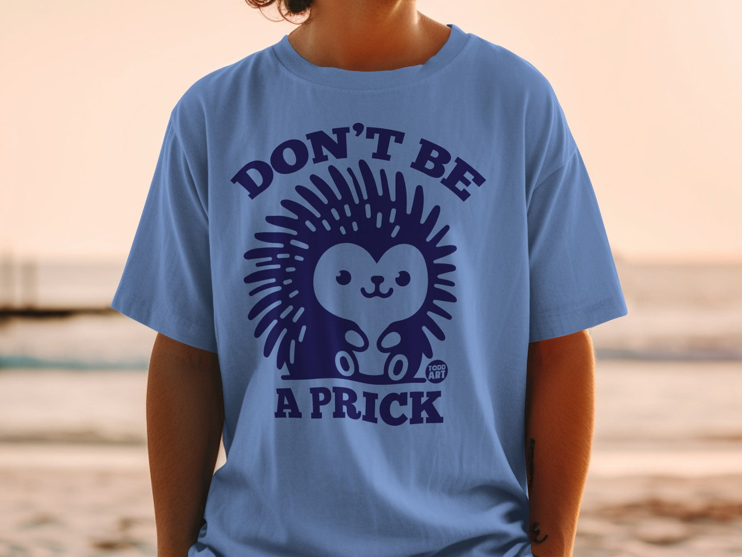 Don't Be A Prick Hedgehog Graphic Tee Shirt