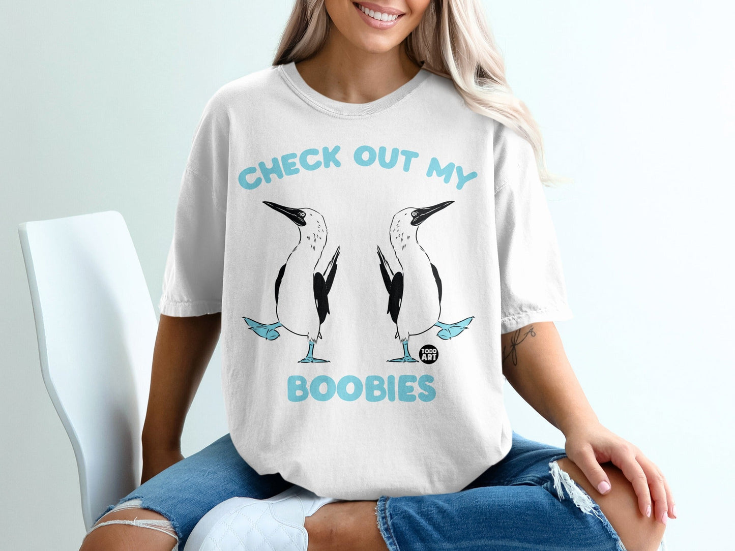 Check Out My Boobies Funny Graphic T-shirt