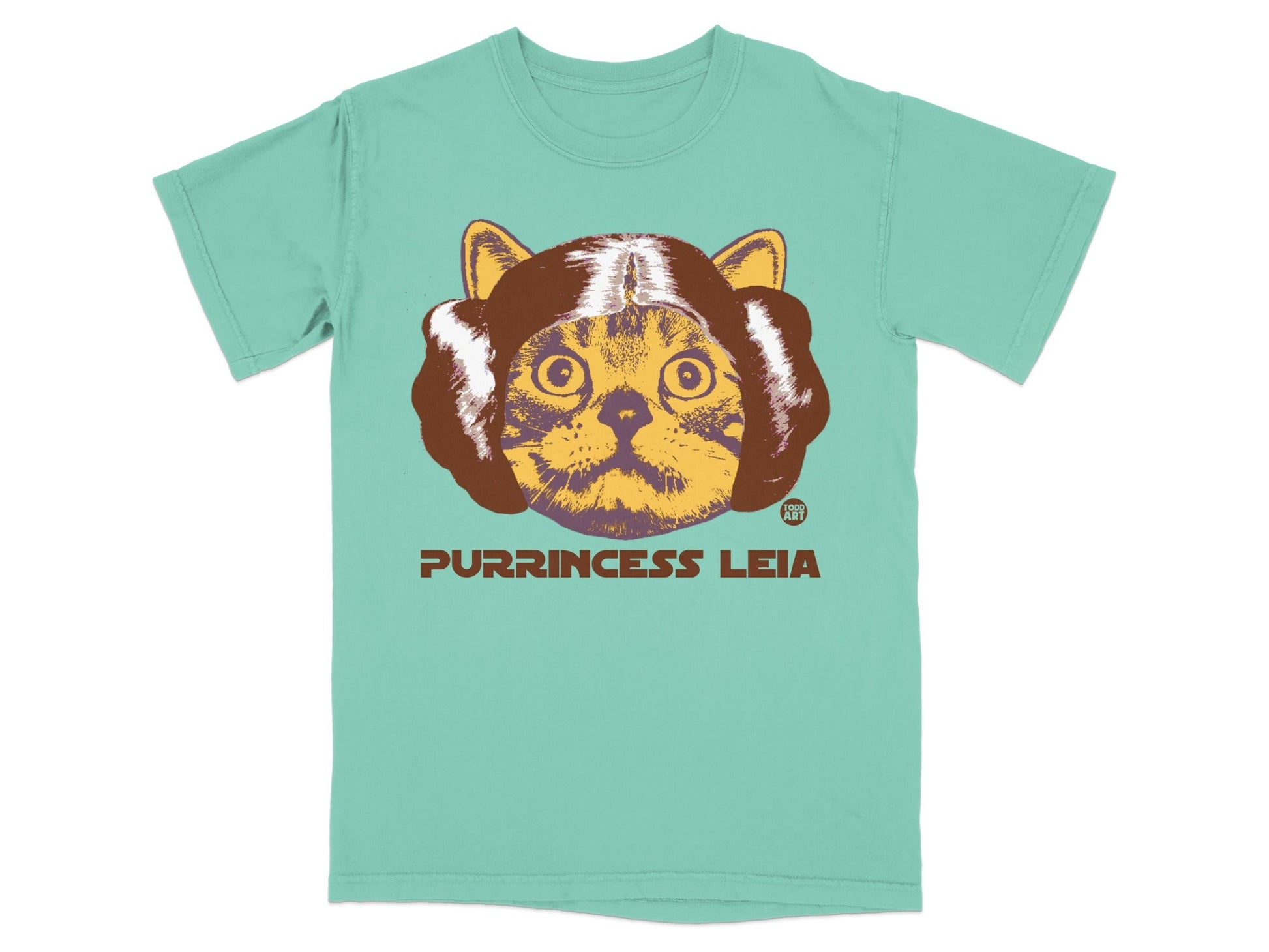 Purrincess Leia Cat Graphic T-Shirt for Cat Lovers