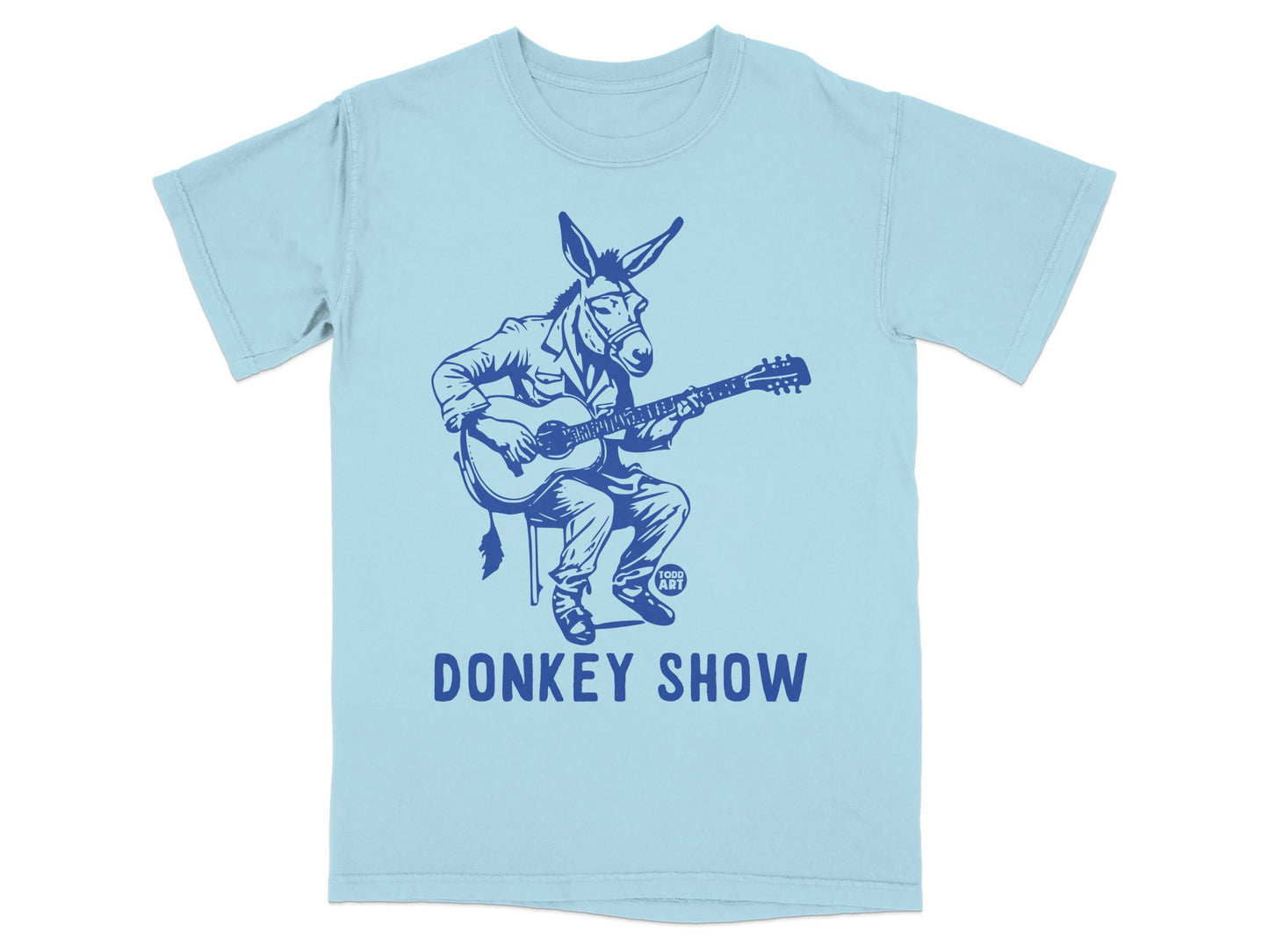 Donkey Show Playing Guitar Graphic T-Shirt