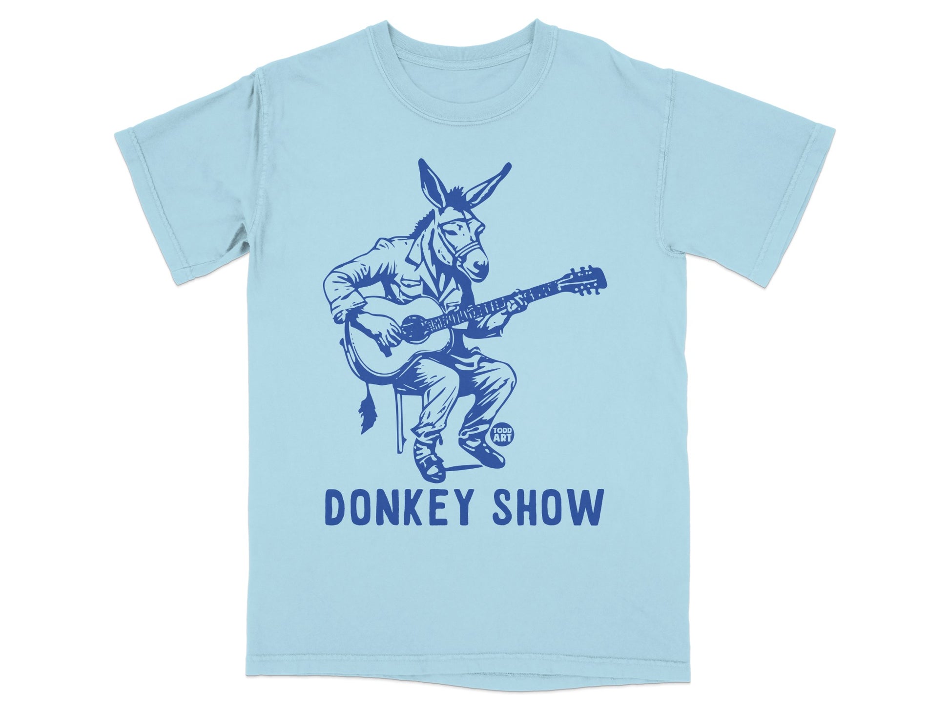 Donkey Show Playing Guitar Graphic T-Shirt