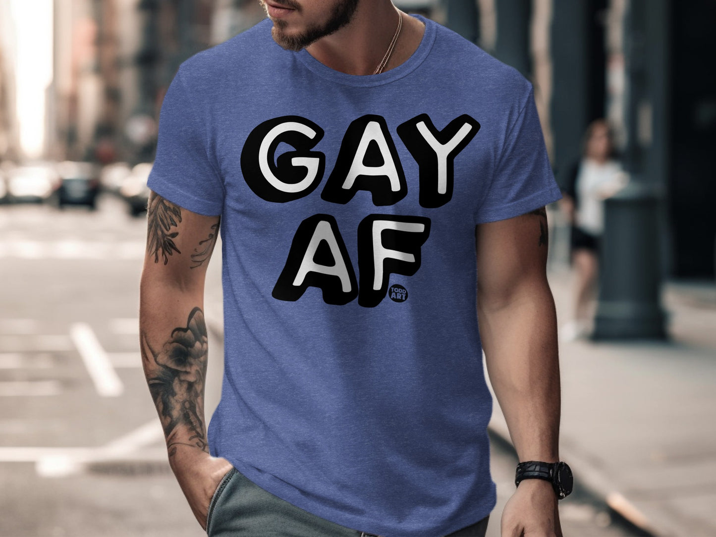 Bold Gay AF Graphic Statement T-Shirt product