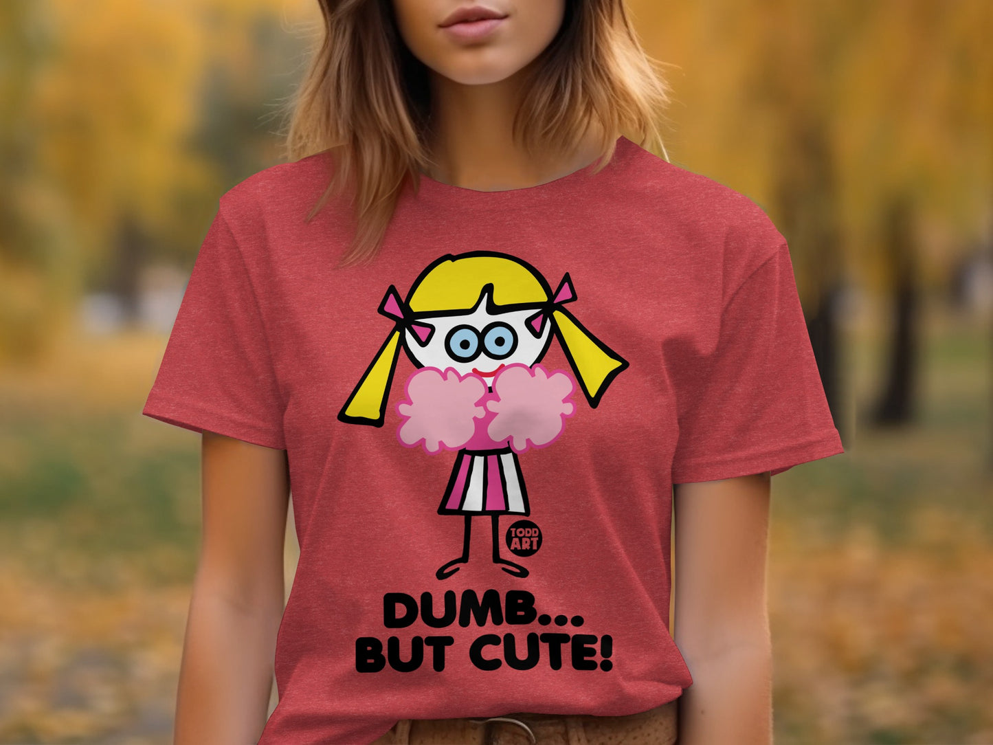 Dumb But Cute Cartoon Character Graphic T-shirt