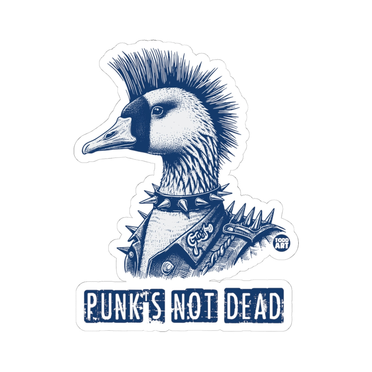 Mohawked RebellionTodd Art Sticker