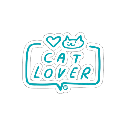 Todd Art Cat Lover Design with Heart and Cat Face sticker