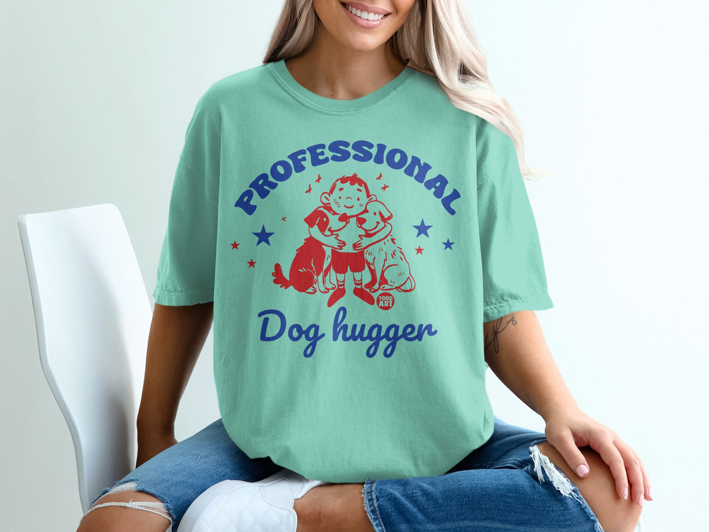 Professional Dog Hugger Graphic Tee for Pet Lovers