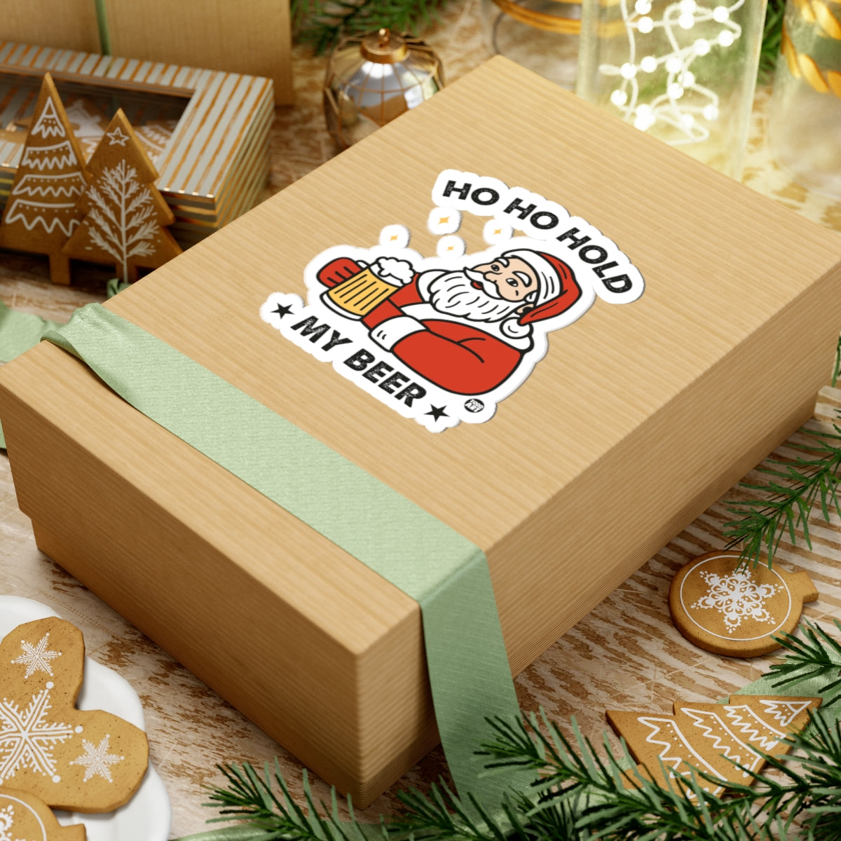 Ho Ho Hold My Beer Todd Art Sticker