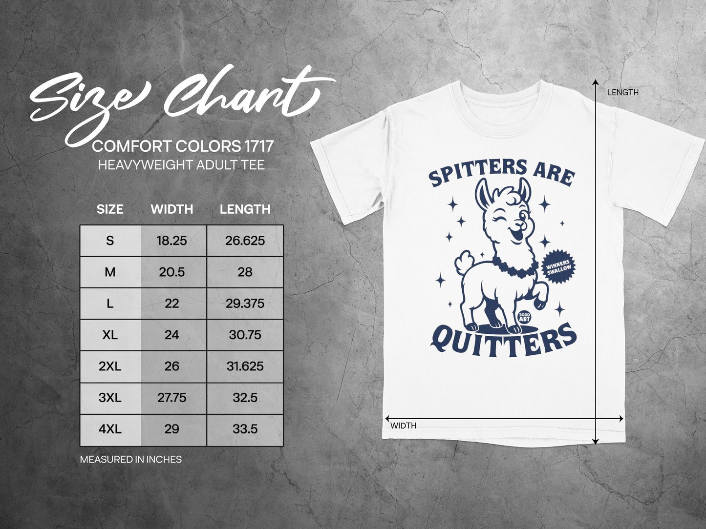 Spitters Are Quitters Funny Llama Graphic Adult Tee