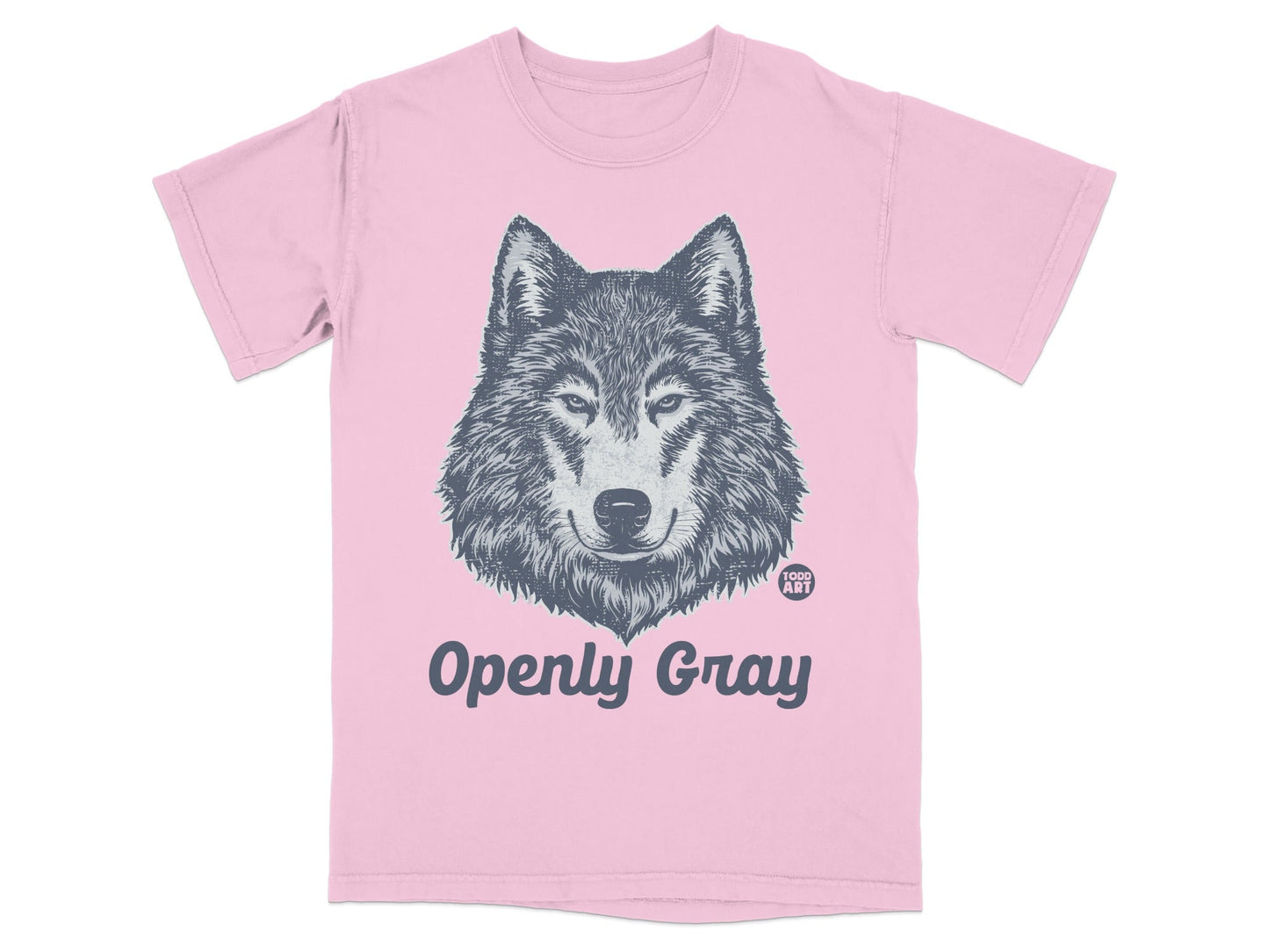 Openly Gray Wolf Graphic T-Shirt Todd Art Shirt