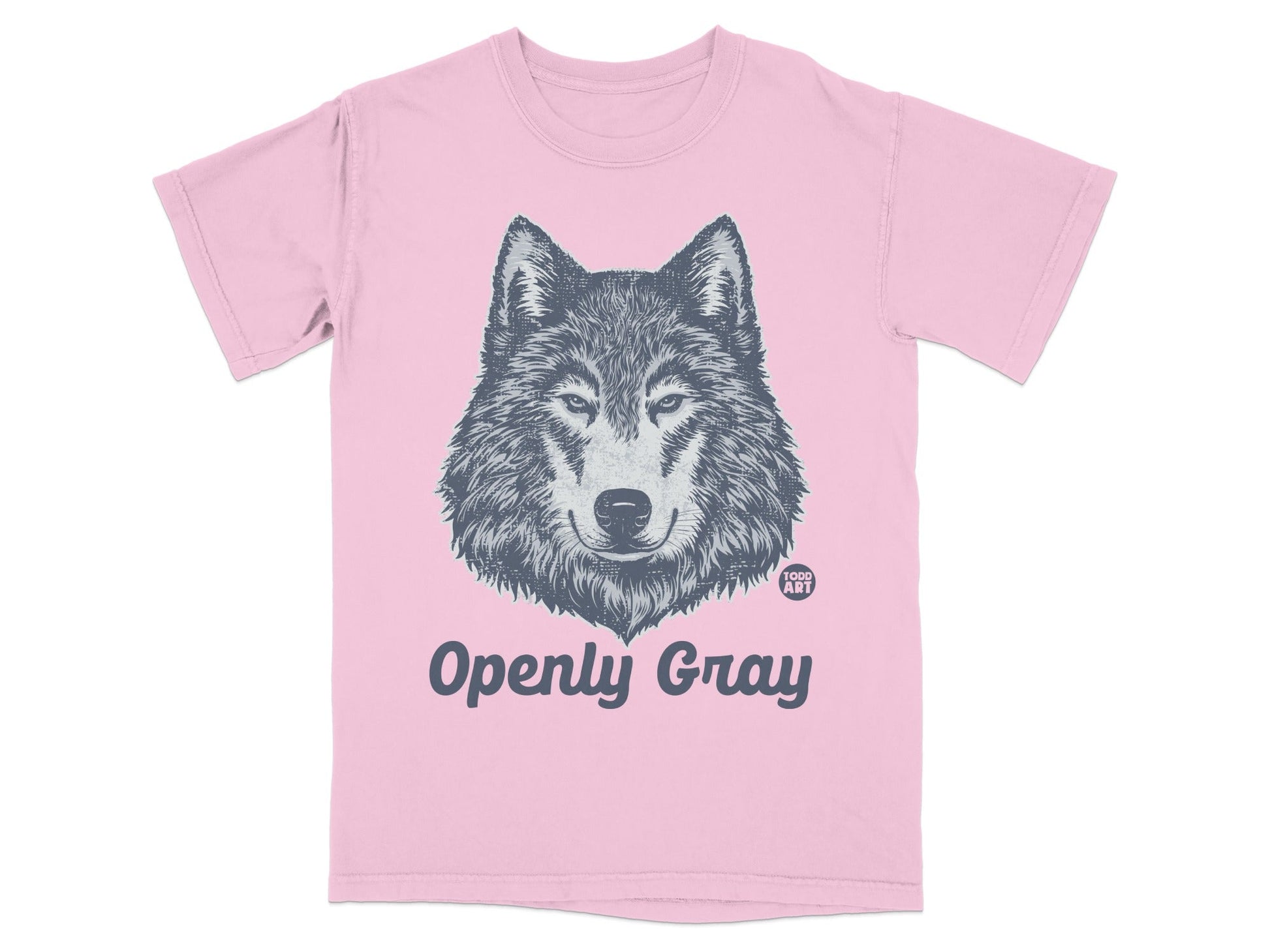 Openly Gray Wolf Graphic T-Shirt Todd Art Shirt