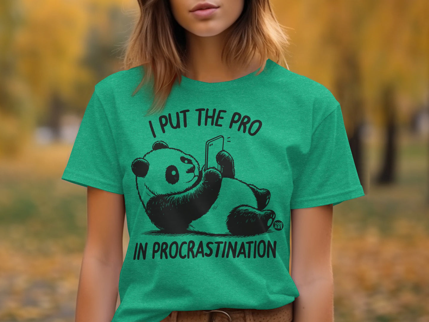I Put The Pro In Procrastination Panda T-shirt