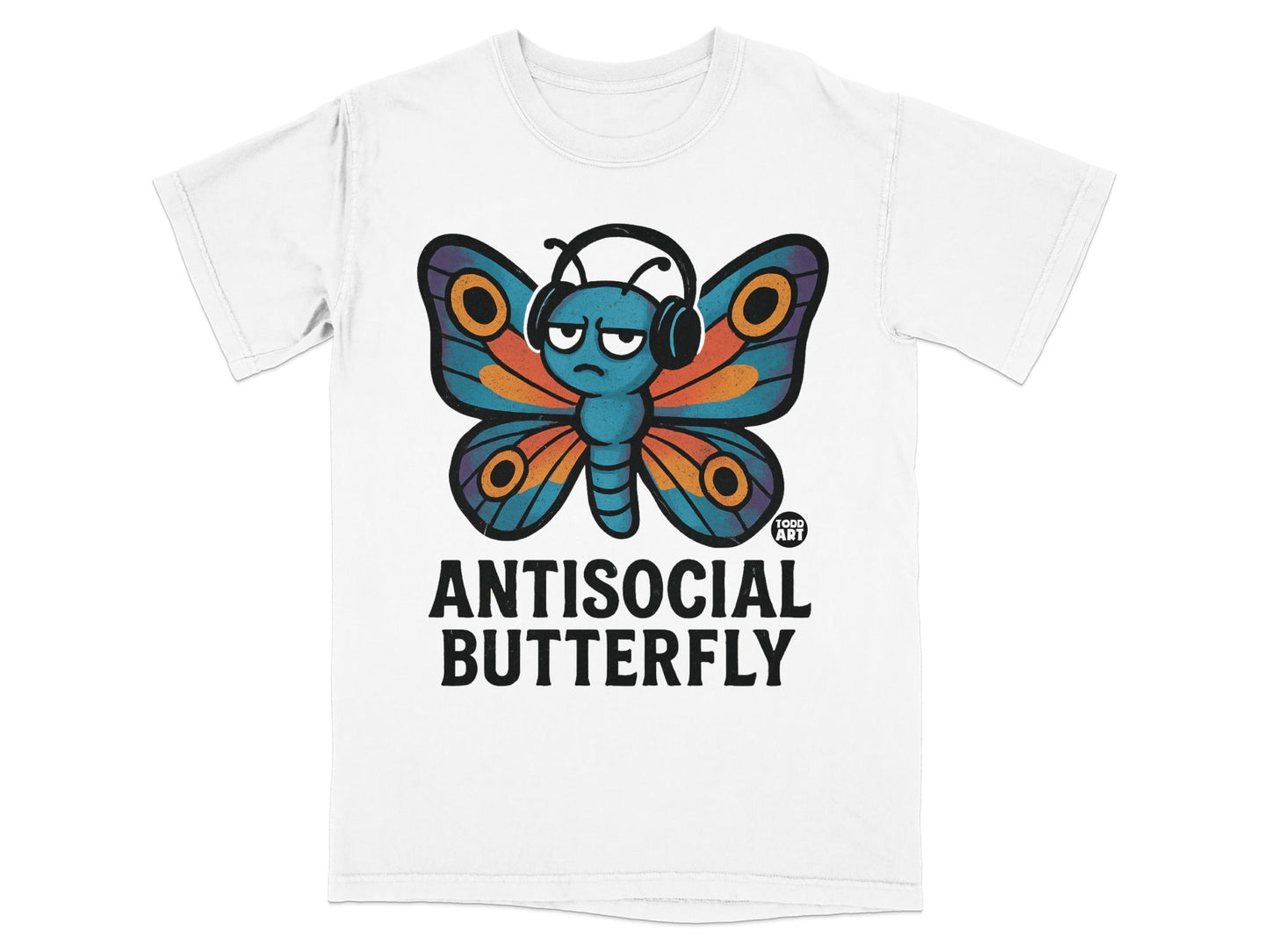 Antisocial Butterfly Graphic T-Shirt Perfect For Any Style