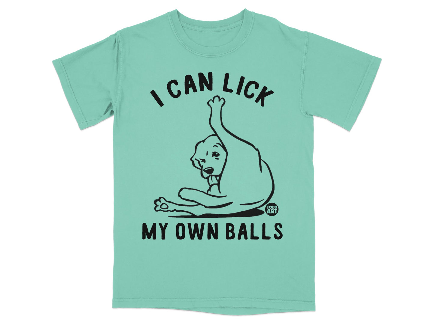 I Can Lick My Own Balls Funny Dog Graphic Shirt