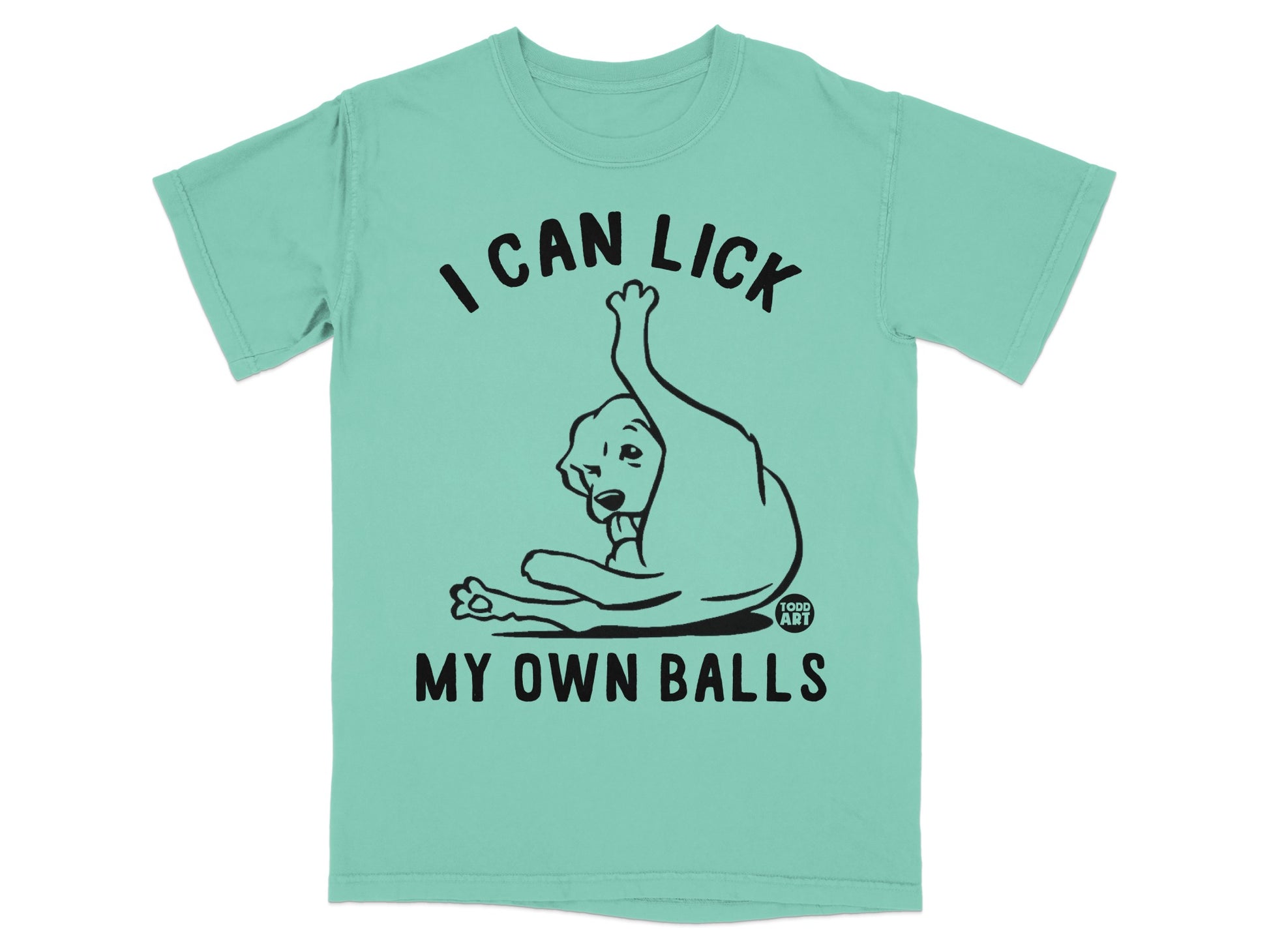 I Can Lick My Own Balls Funny Dog Graphic Shirt