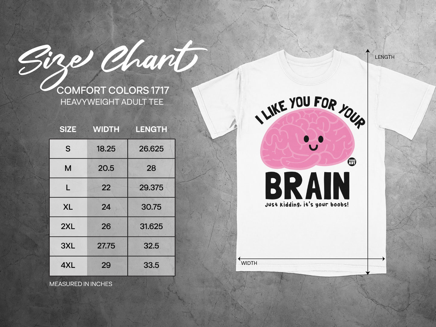 I LIKE YOU FOR YOUR BRAIN Just Kidding Its Your Boobs TEE