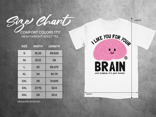 I LIKE YOU FOR YOUR BRAIN Just Kidding Its Your Boobs TEE