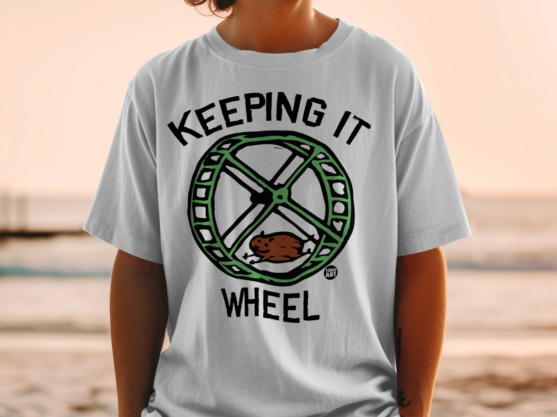Keeping It Wheel Hamster Wheel Graphic T-shirt