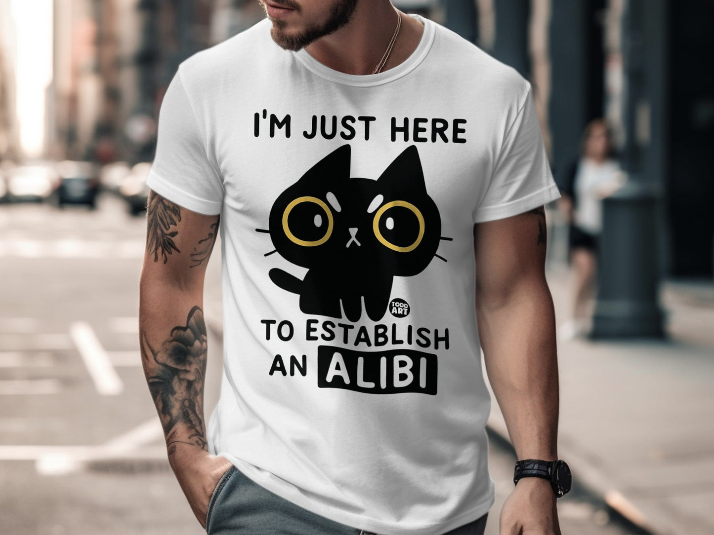 I'm Just Here to Establish an Alibi T-shirt