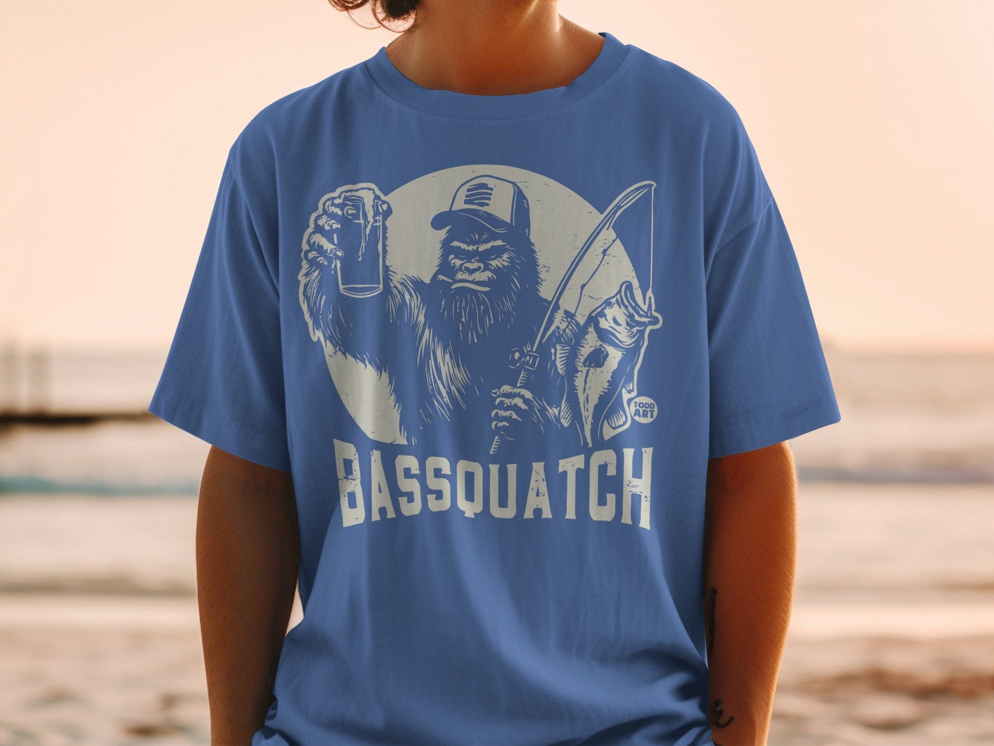 Bassquatch Graphic T-Shirt with Fun Yeti Design