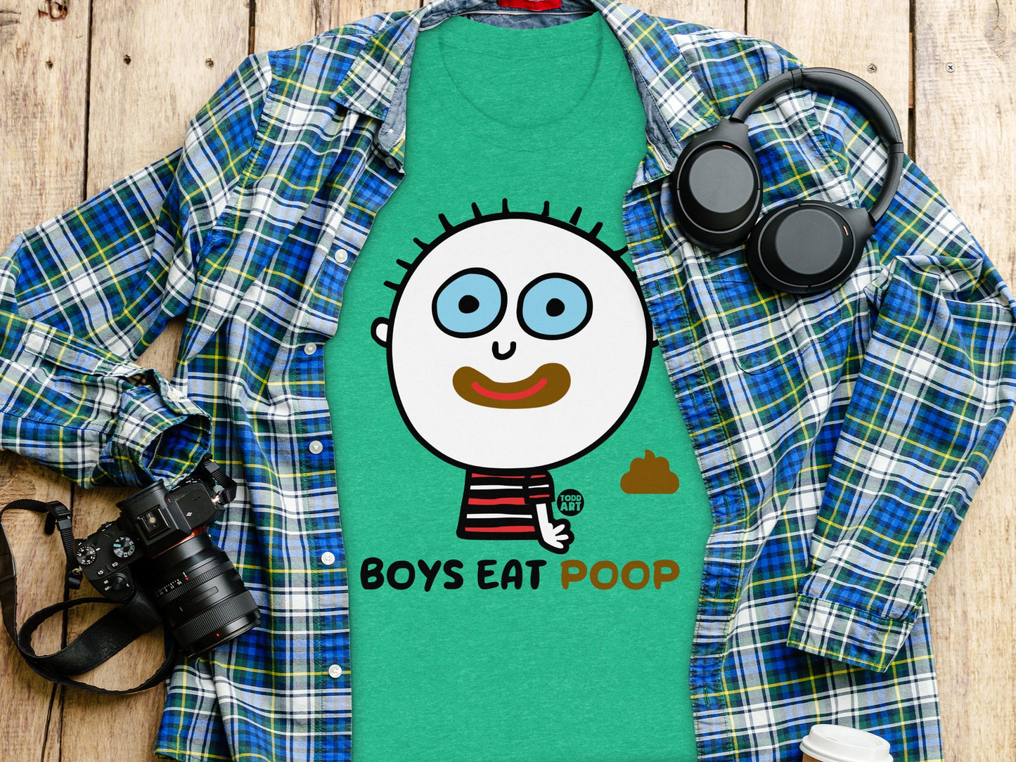 Boys Eat Poop Funny Graphic Tee product