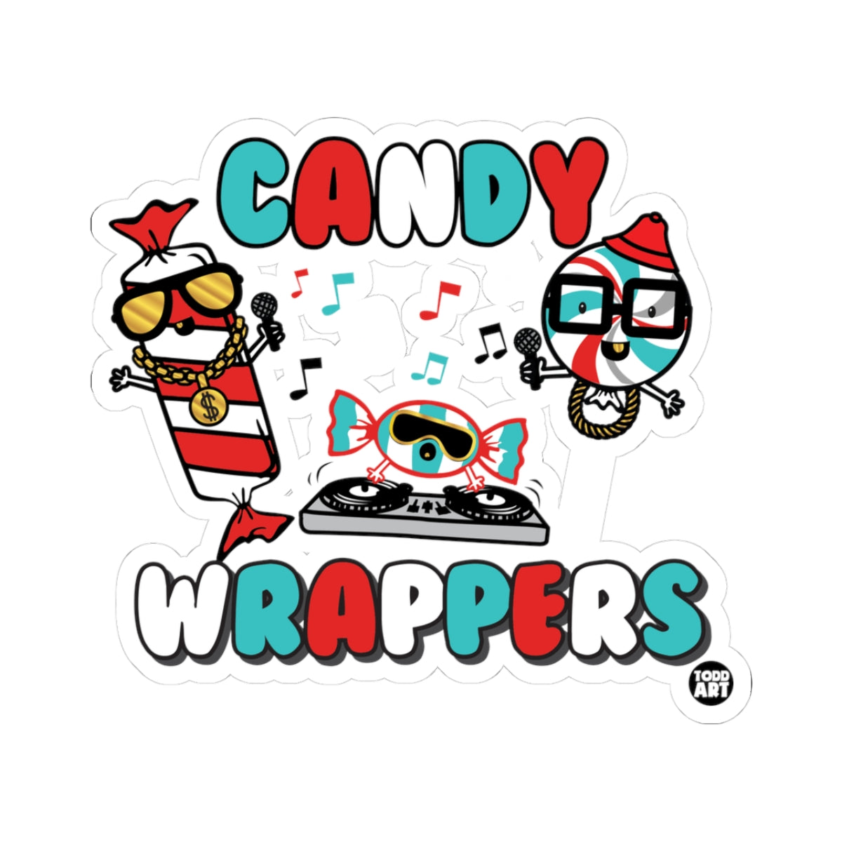 Candy WrappersTodd Art Sticker