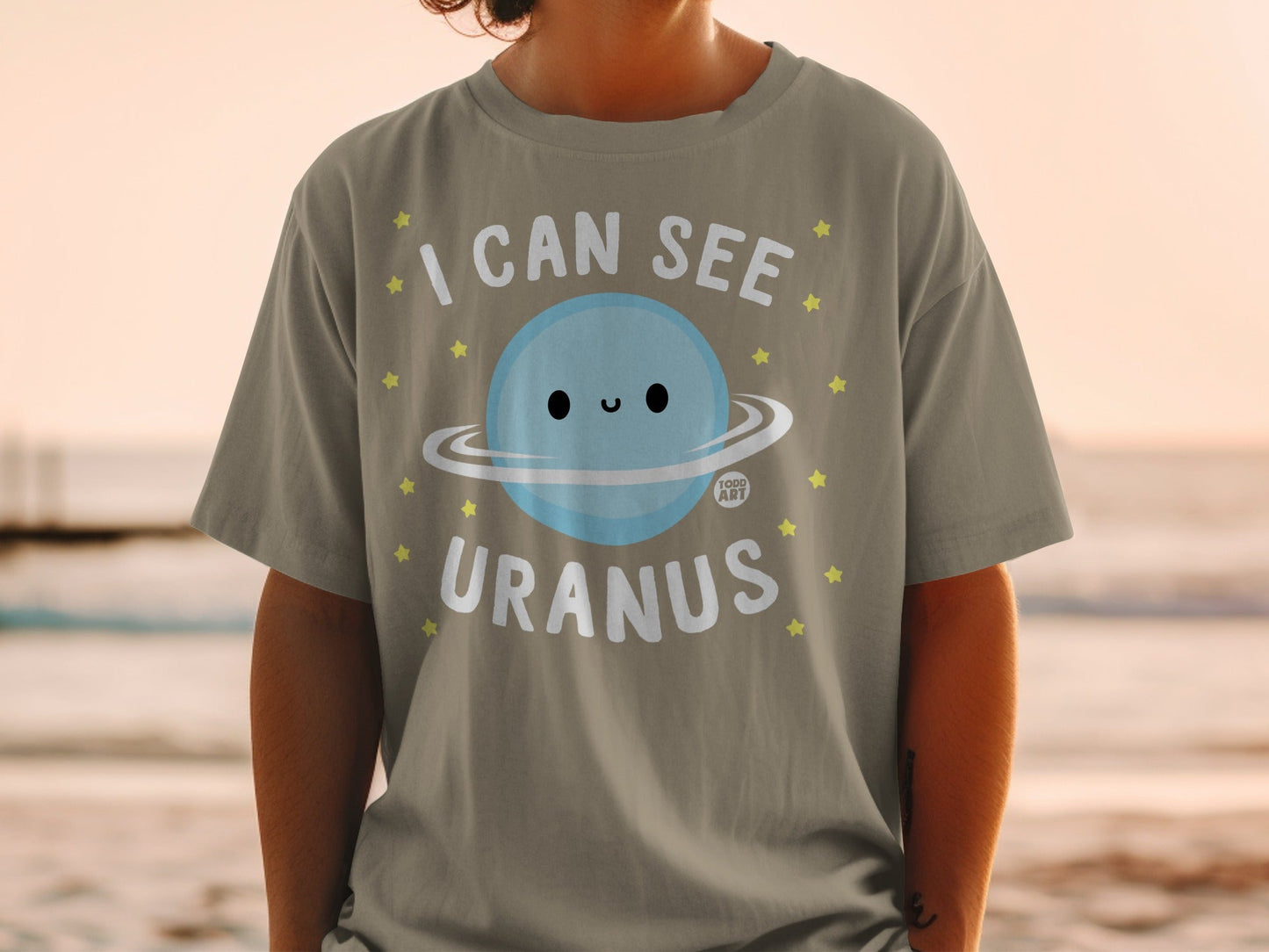 I Can See Uranus Cute Planet Graphic T-Shirt Product