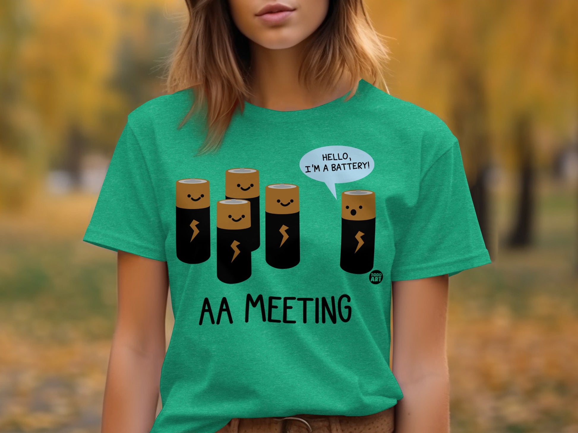 AA Meeting Hello I'm A Battery Funny Shirt Product