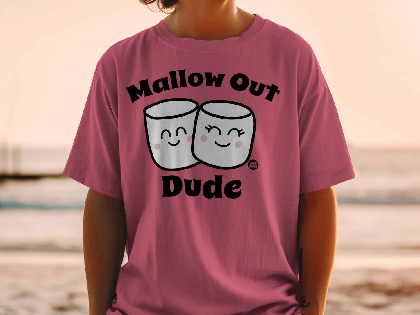 Mallow Out Dude Cute Marshmallow Illustration T-Shirt