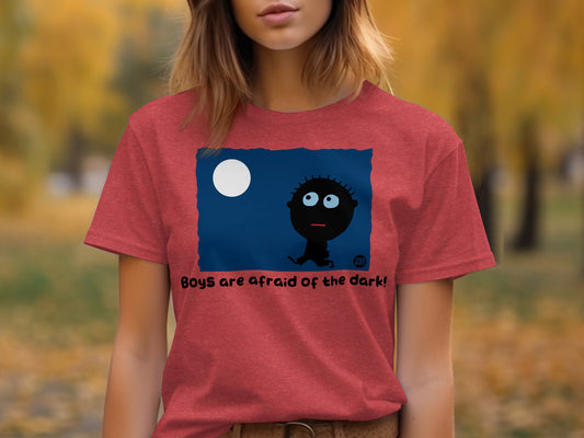 Boys are afraid of the dark design t-shirt product