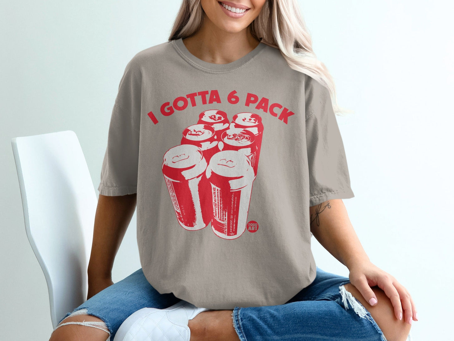 I Gotta 6 Pack Graphic Print Casual T-shirt