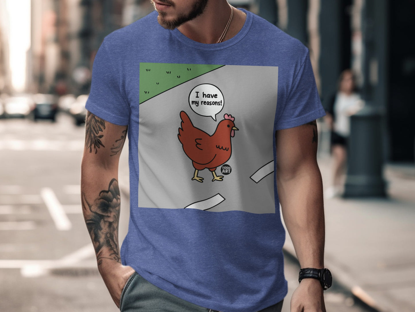 Funny Chicken 'I Have My Reasons' Graphic Tee