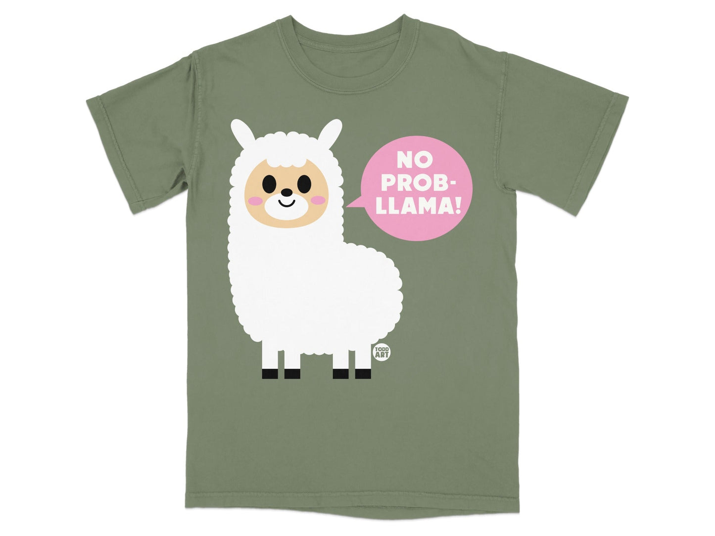 No Prob-llama Cute Cartoon Llama Graphic T-Shirt