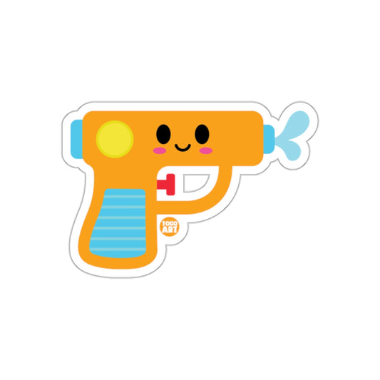 Cute Orange Water Gun with Happy Face Sticker