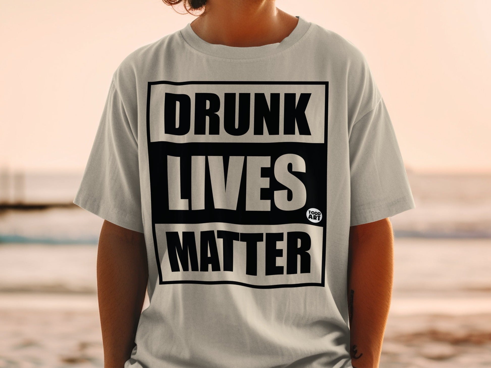 Drunk Lives Matter Funny Graphic T-Shirt