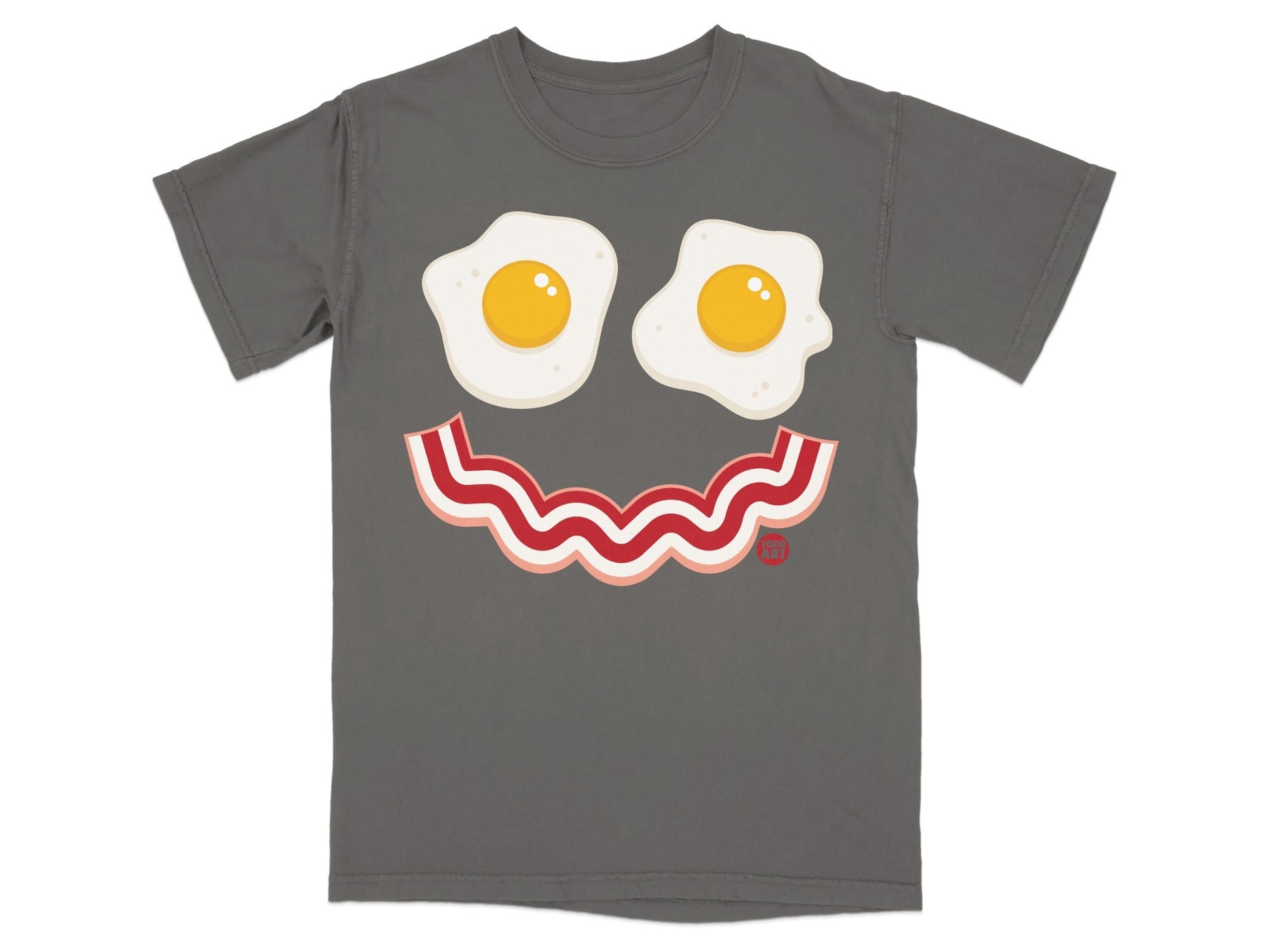 Fun Breakfast Face Graphic Design T-Shirt for Kids