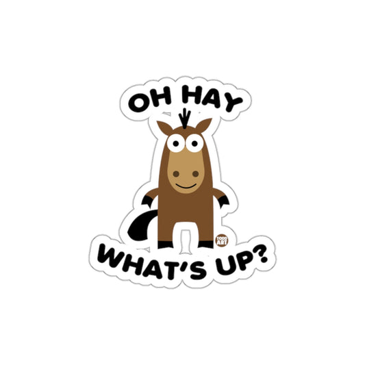 Oh Hay What's Up Funny Horse Sticker Product