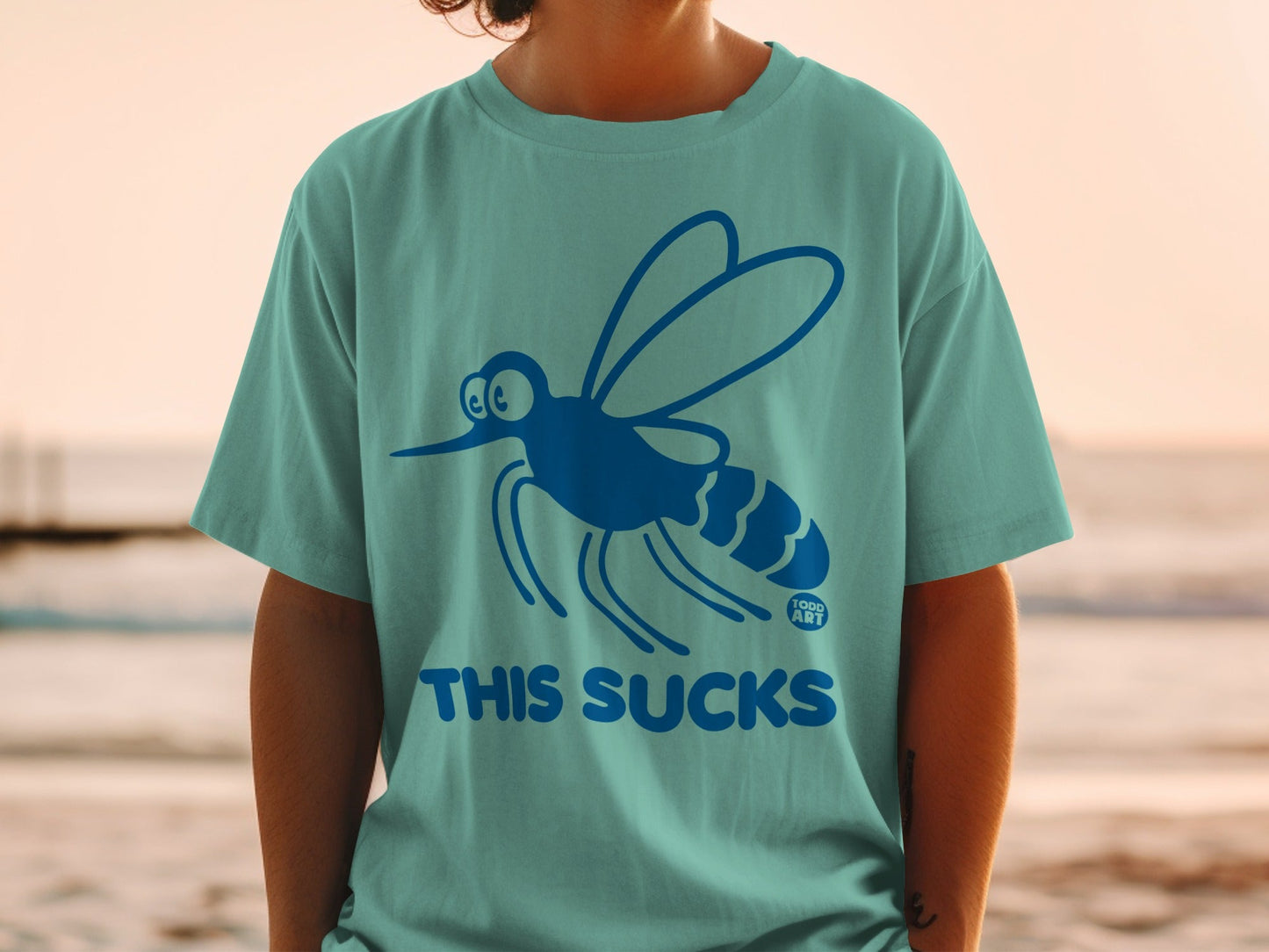 This Sucks Funny Mosquito Graphic T-Shirt