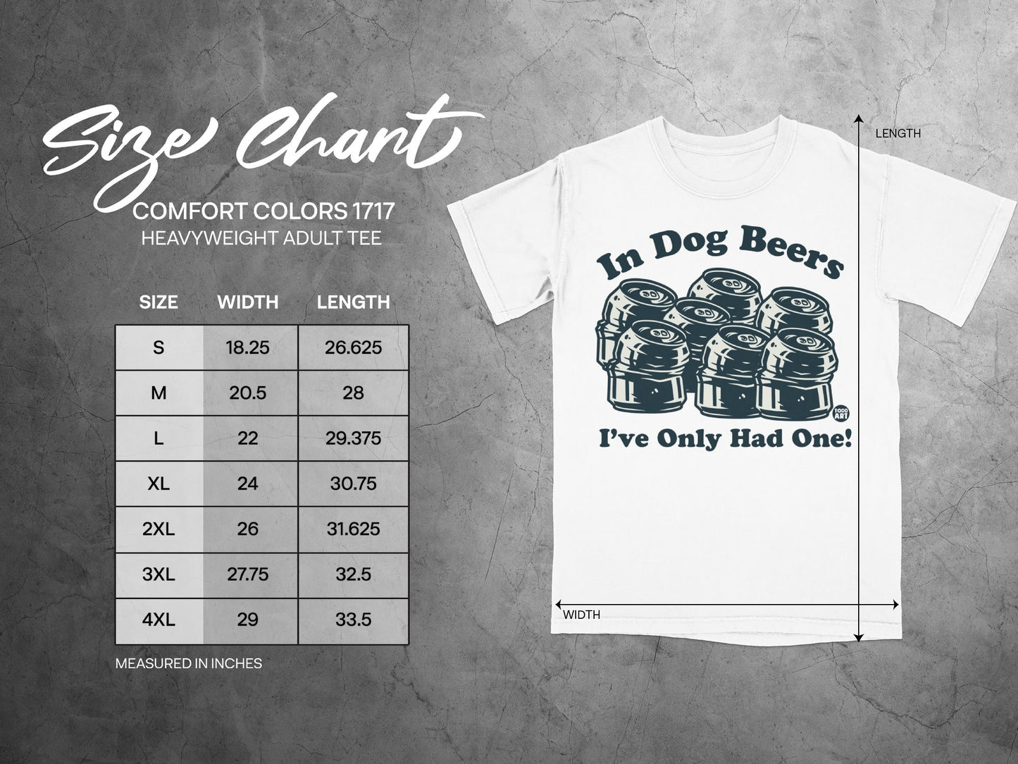 In Dog Beers I've Only Had One Adult Tee