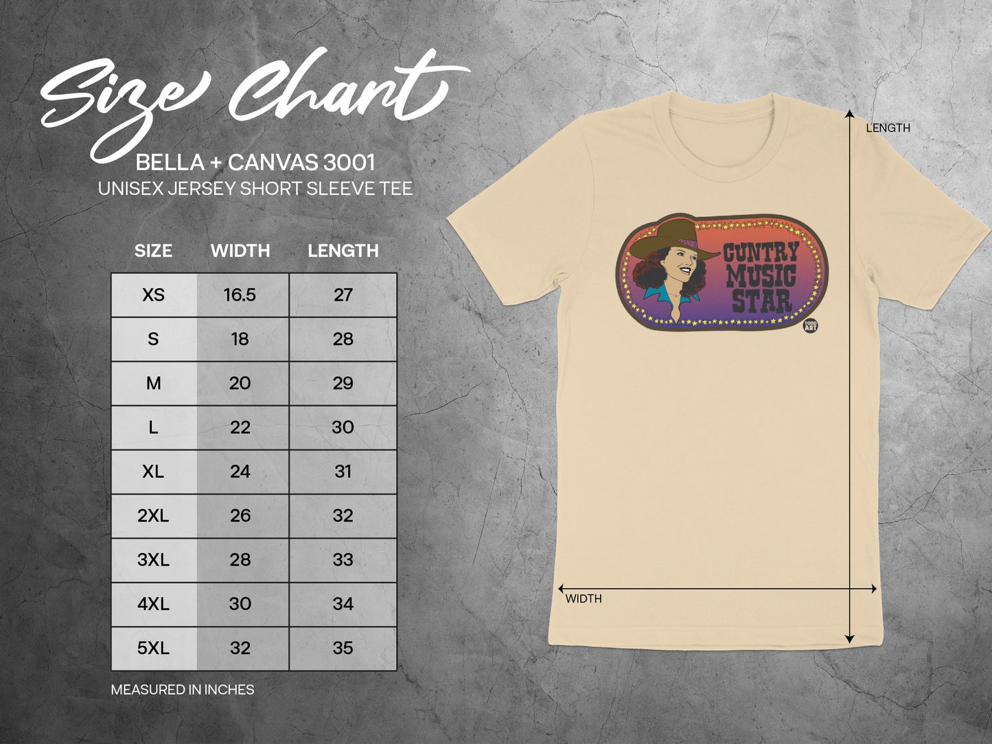 Country Music Star Graphic Casual Wear Tee product