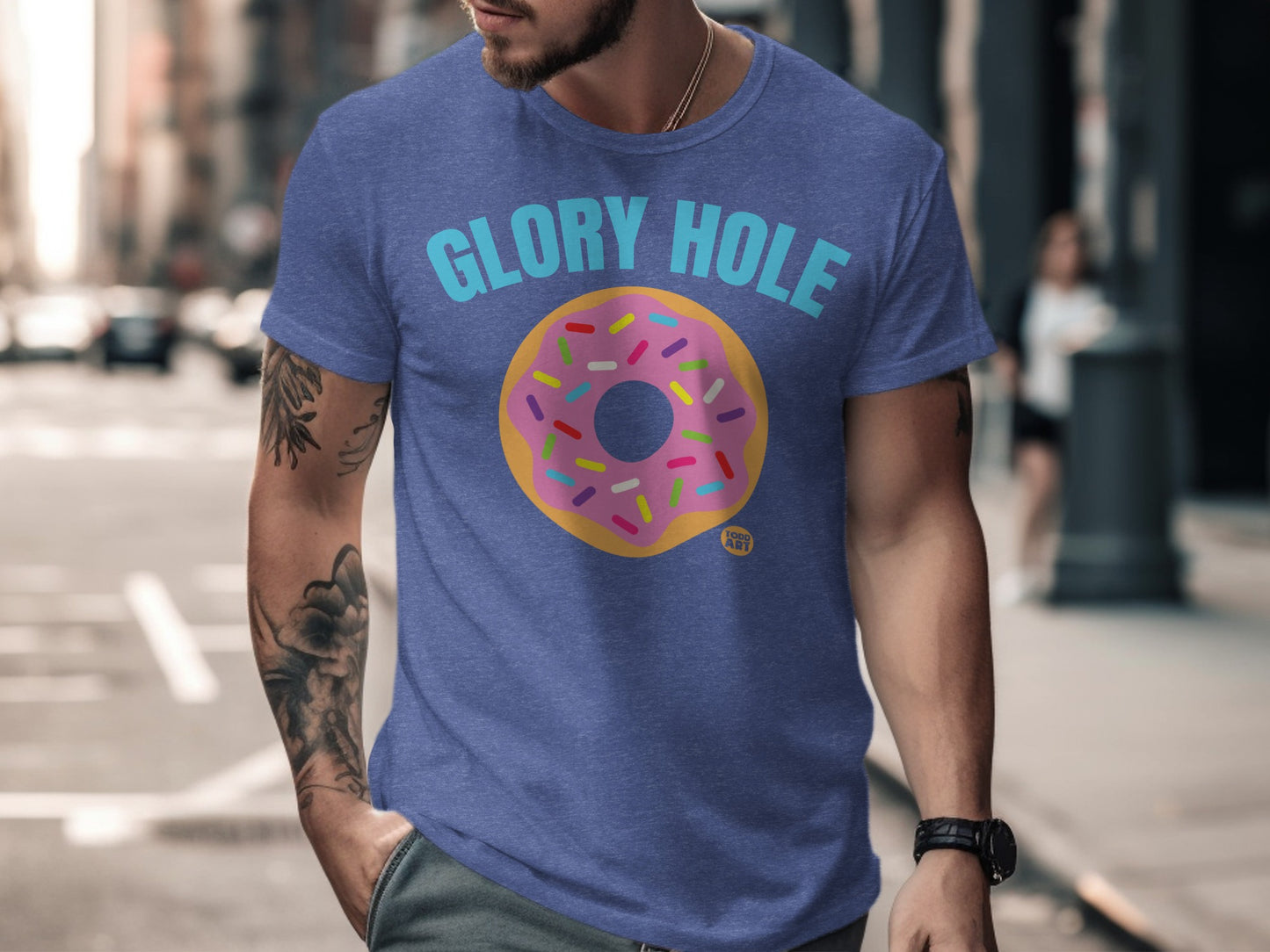 Glory Hole Donut Graphic Tee Fun Novelty Shirt